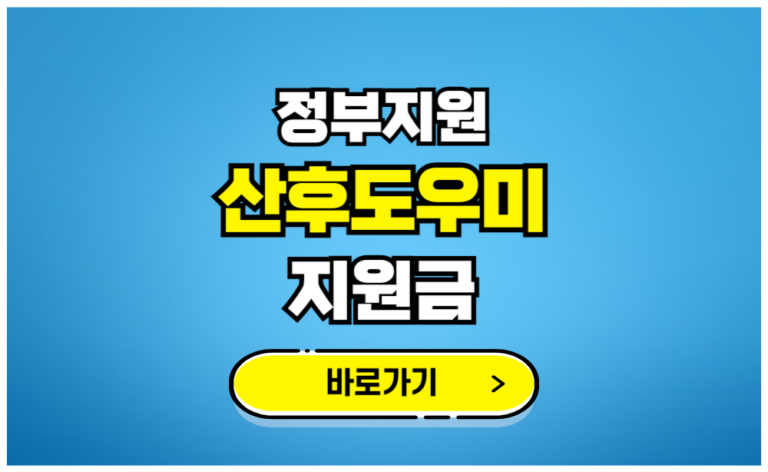 정부지원 산후도우미 지원금