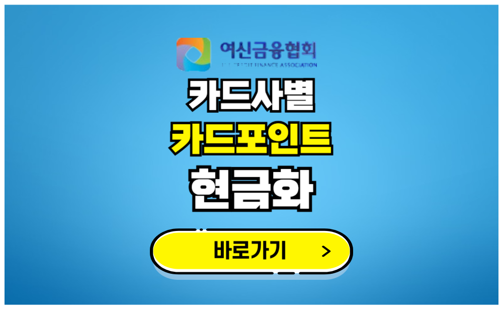 카드사별 카드포인트 현금화 통합조회