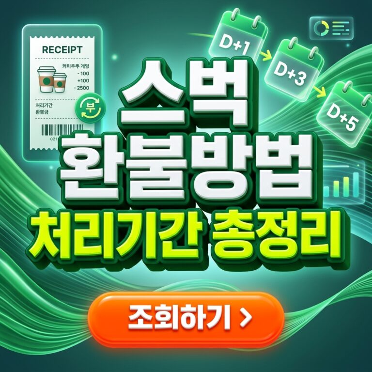 스타벅스 환불